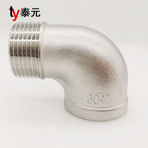 201/304不锈钢内外丝弯头直角90度螺纹牙转接头水管接头DN15-50