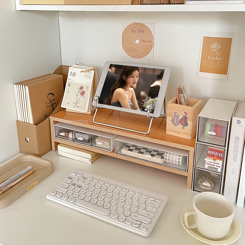 电脑增高架显示器屏幕支撑架台式支架托架桌面收纳架子宿舍置物架