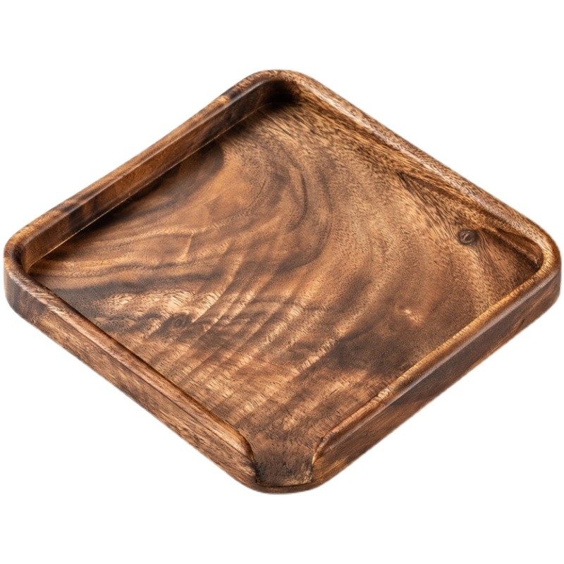 胡桃木分茶盘普洱茶赏茶盘实木茶饼盒收纳功夫茶具配件茶叶评审盘