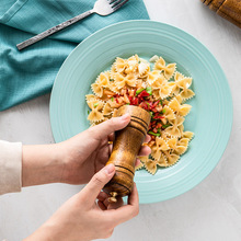 朵颐复古胡椒研磨器厨房手动调味瓶木质黑胡椒粒研磨器家用研磨瓶