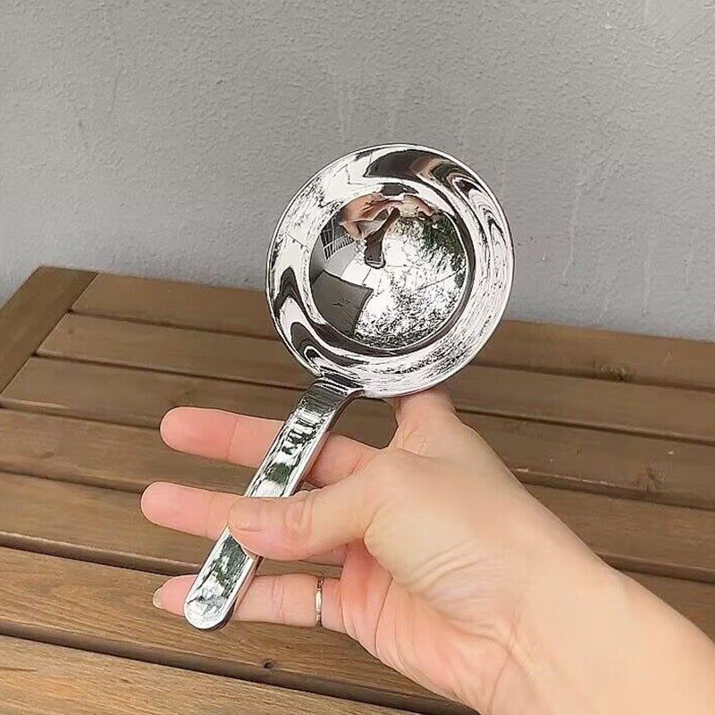 韩式18/10短柄大圆勺汤匙大头盛汤勺米饭勺汤勺分餐勺深口勺