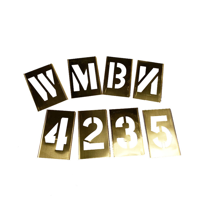 IMPA613140 613145印花模版 铜字母及数字模版 蜡板数字及字母组