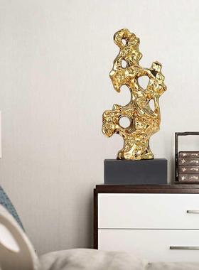 轻奢电视柜酒柜客厅家居装饰摆件太湖石假山办公室桌面艺术工