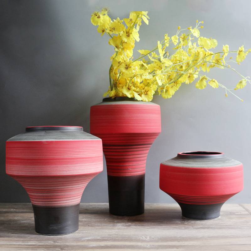 现代简约陶瓷花瓶摆件室内客厅家居装饰品家具隔断案几电视柜摆设