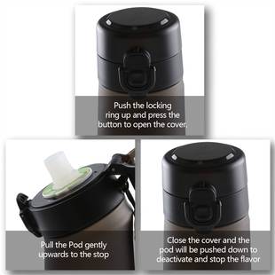 Sports 750ml Air Water Bottle Starter Up Set Straw Drinking