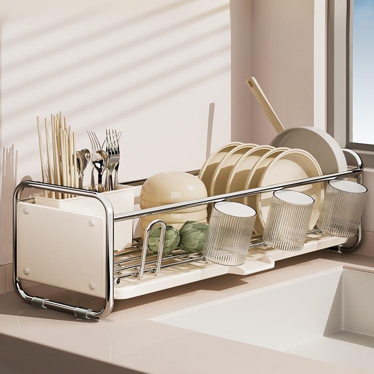沥水碗盘架窄厨房窗台小碗筷沥水架洗碗槽水池置物架放水槽晾碗架