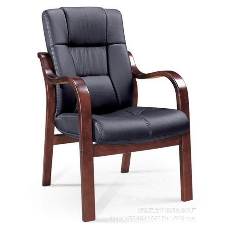 实木会议椅会议室四脚固定靠背坐椅职员椅洽谈椅老板办公电脑椅子