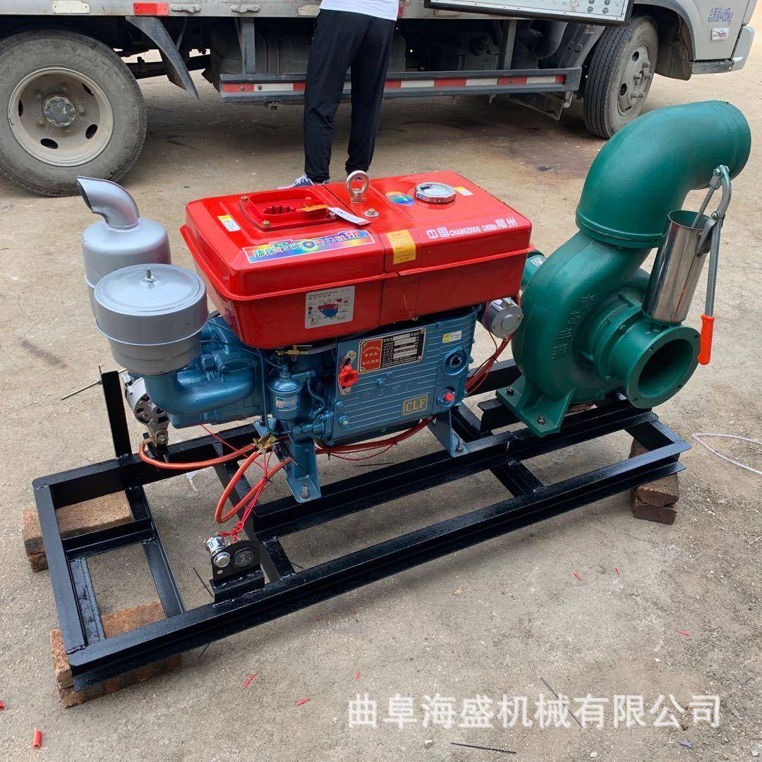 柴油引水式抽水泵单价带压井8寸抽水泵24马力电启动柴油抽水泵