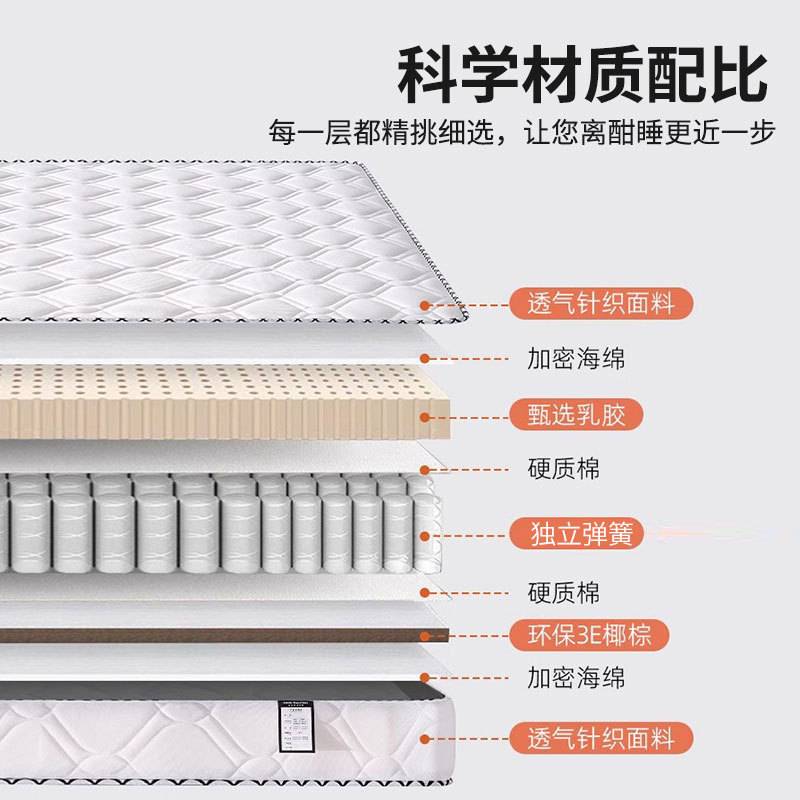 弹簧床垫家用20cm厚软硬双面双人卧室1.8米1.5出租房垫子席梦思
