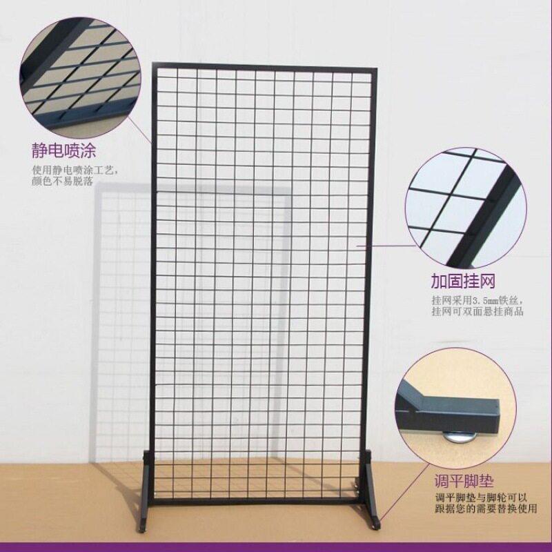 立式落地网格展示架饰品超市幼儿园铁艺展示网架摆摊家用画展移动