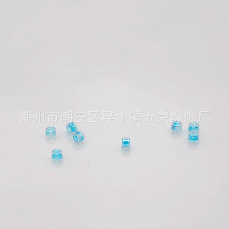 WRZXW-35五荣饰品辅料连线珠玻璃米珠机绣玻璃散珠电脑机绣珠盘珠