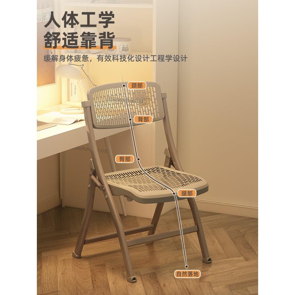 折叠椅子简易加厚塑料凳子家用电脑办公椅便携餐椅躺椅宿舍靠背椅