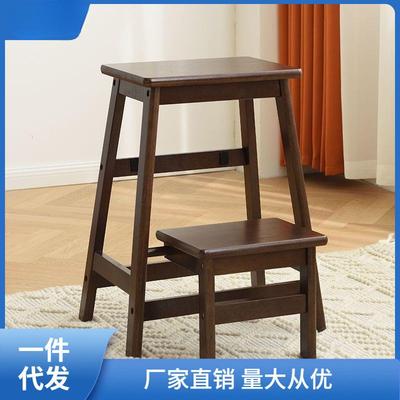 梯凳叠实木家用凳凳可折凳子板凳楼梯阶梯门口KAU两用宝宝凳跨娜