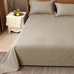 2F磨毛纯棉床单单件全棉加厚双人被单学生宿舍单人炕单三件套1米8