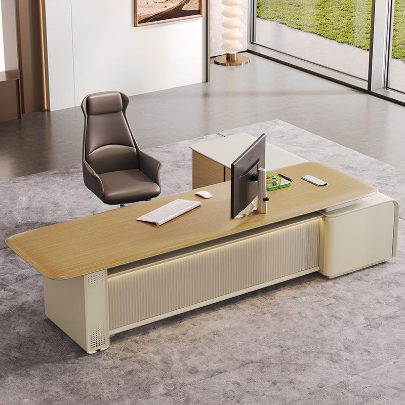 简约现代老板办公桌总裁电脑桌椅组合办公室单人轻奢大班台经理桌