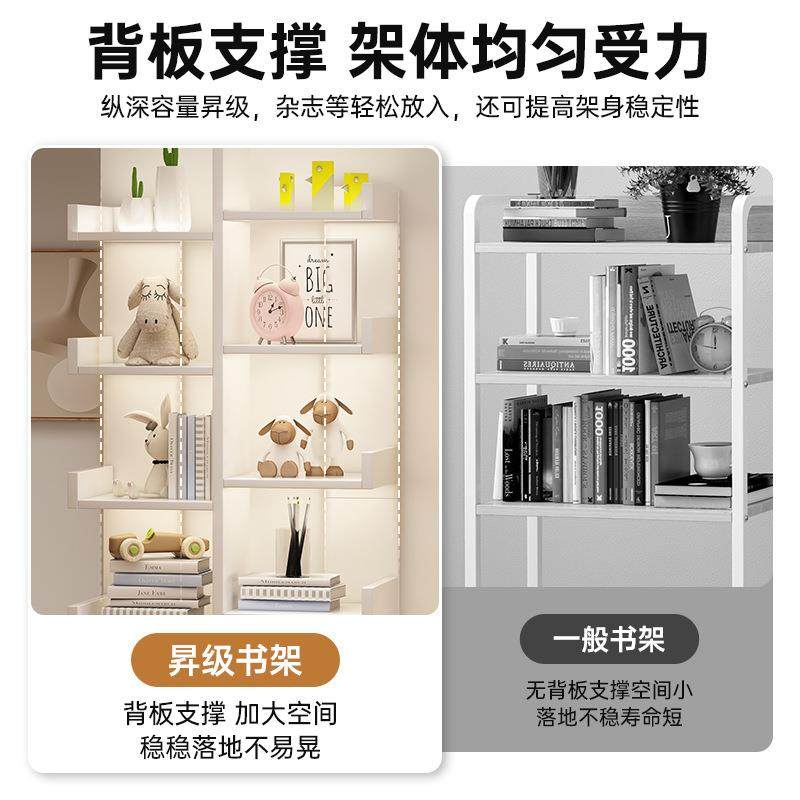 书架现代简约创意书柜家用学生收纳落地柜子多层客厅电视旁置1