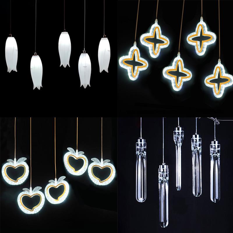 婚庆道具亚克力LED灯串水晶多头吊灯婚礼星星吊顶装饰发光灯串