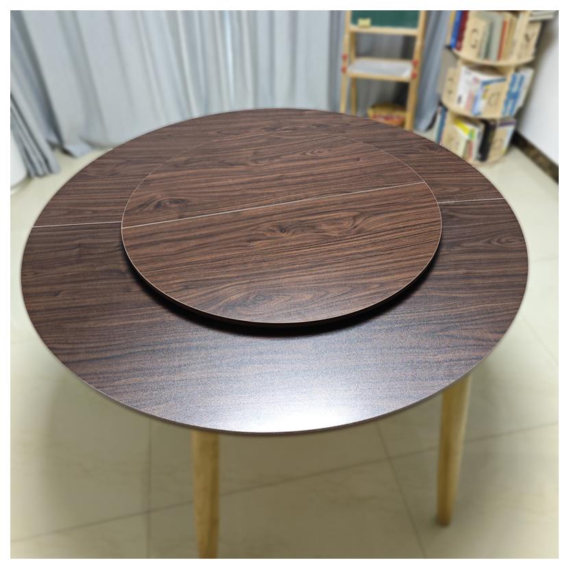 家用折叠圆桌面简易收纳餐台酒店餐桌饭板对折圆形大桌面免安装