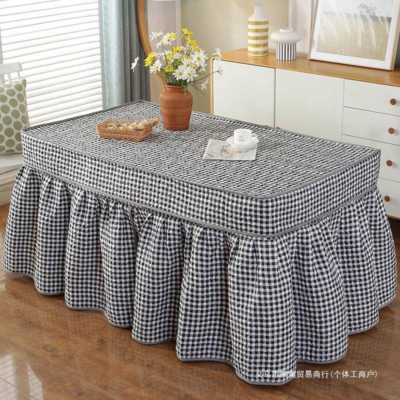 长方形茶几电炉罩烤火桌子罩取暖电暖炉套防尘桌罩冬天加厚桌布被