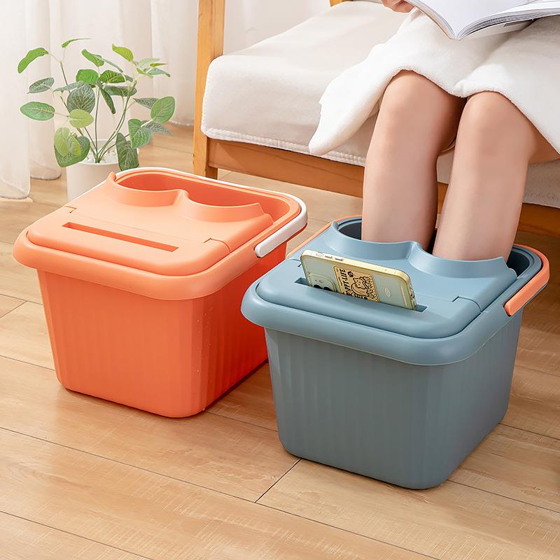 泡脚桶高深桶洗脚盆过膝小腿保温塑料按摩加高厚家用养生桶足浴桶