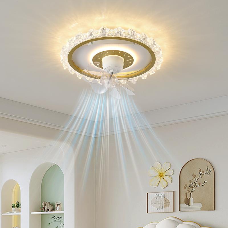 卧室风扇灯简约现代智能家用客厅餐厅吸顶灯2025新款冰山变频电扇