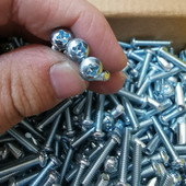 GB818 机.国标蓝白锌M4 76十字槽半圆头螺钉.圆机螺丝.元