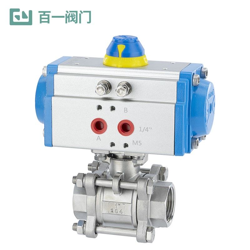 气动球阀三片式丝口螺纹快三通装法兰不锈钢304高温蒸汽Q611F-16P,金属材料及制品,金属罐/桶/瓶,淘宝优惠券,粉丝福利购,淘宝优惠卷