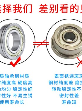 带肩台阶杯式挡边微型法兰轴承F681X F682 MF52 62 63 73 95 148Z