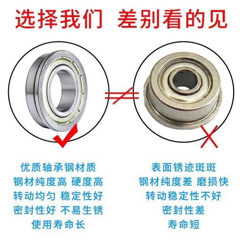 带肩台阶杯式挡边微型法兰轴承F681X F682 MF52 62 63 73 95 148Z