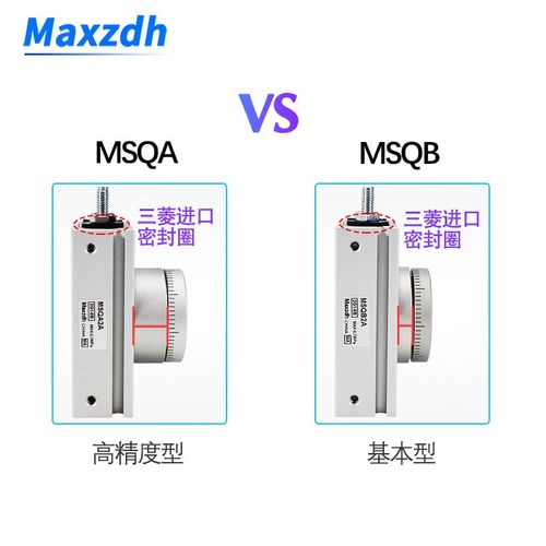 SMC型旋转气缸MSQB3A/7A/1A/2A MSQA3A/7/1/2A小型摆台齿轮齿条式