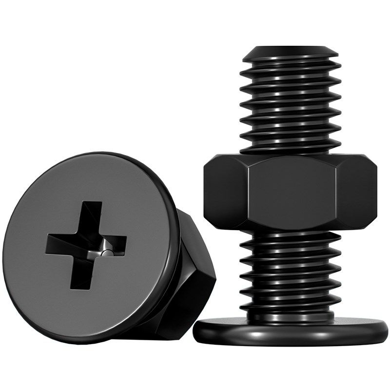 黑色304不锈钢CM超薄头十字扁平头大平头极低C螺丝钉螺母组合套装,搬运/仓储/物流设备,其他起重搬运设备,淘宝优惠券,粉丝福利购,淘宝优惠卷