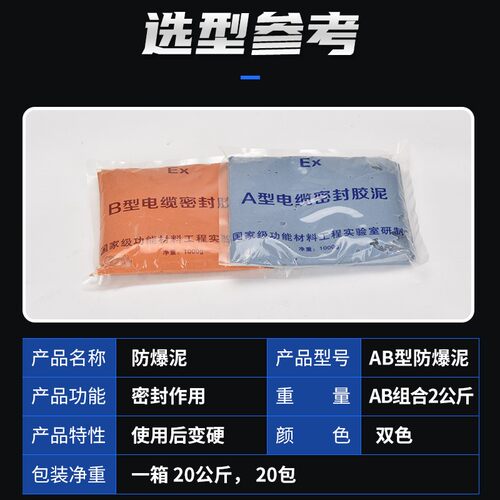 防爆泥防爆防火  LYMFB-1  1公斤/包 AB防爆密封胶泥