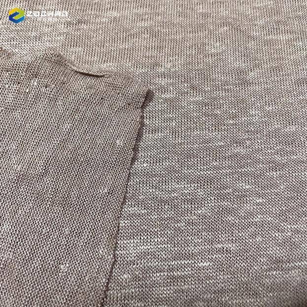 【国SJV诚平纹布】新春夏欧美时装T恤针亚麻针织料织亚麻面汗款布