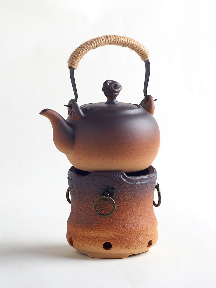 中式围炉煮茶火炉家用室内酒精炉煮茶器碳茶炉木炭煮茶壶陶壶陶炉