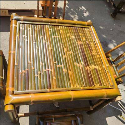 竹椅子老式竹阳台茶桌桌竹子竹编室外桌子工竹桌椅庭手院桌BDZ子椅