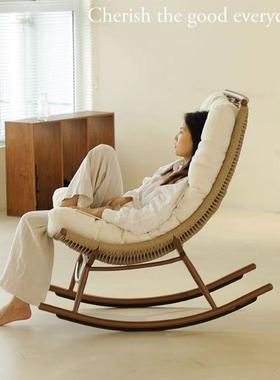 懒老ZPZ摇摇椅人椅户外庭院藤人椅摇椅躺椅阳大人花园台家用午睡