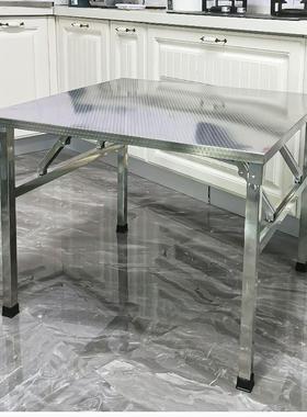 镀锌钢折叠桌餐家用宿舍出租房吃35353饭桌桌小写字摊学习桌摆便