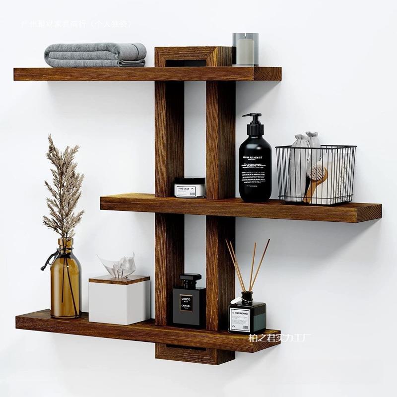 客厅隔i4j8teDc板搁板上置物架子创意伸缩格墙卧室书架壁挂约现代