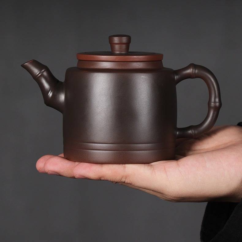 紫陶壶名家泡茶壶手工凤鸣壶家用茶具紫砂大容量茶壶230ml建水壶