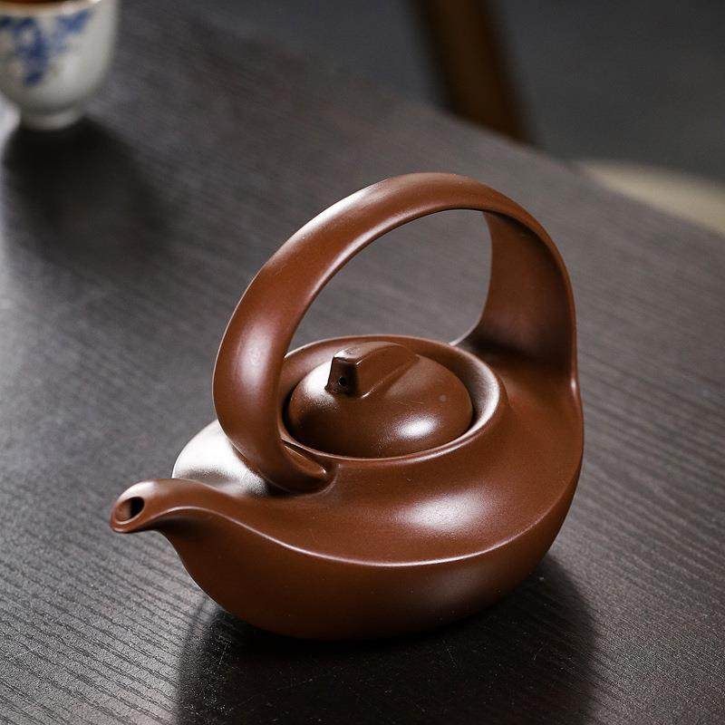 宜泥兴原矿紫曲壶提3紫砂壶一件起批Z1825-手提茶壶70毫升大梁容,餐饮具,茶壶,淘宝优惠券,粉丝福利购,淘宝优惠卷