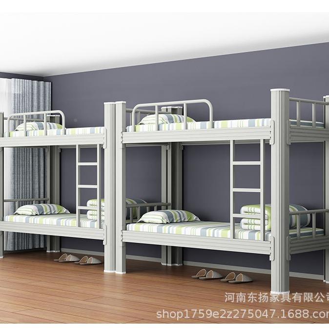 型宿材单人床上员工床学职工舍床生双下层铁架床DY-123工地工人上