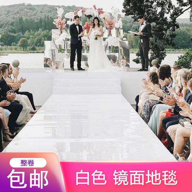 61K镜面3毯婚庆婚礼白色烤漆t镜面纸F7668866地台秀舞台背景布置