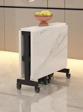 家用折餐桌小户型多功能可移动缩RFN长伸方叠形不占地吃桌饭小子