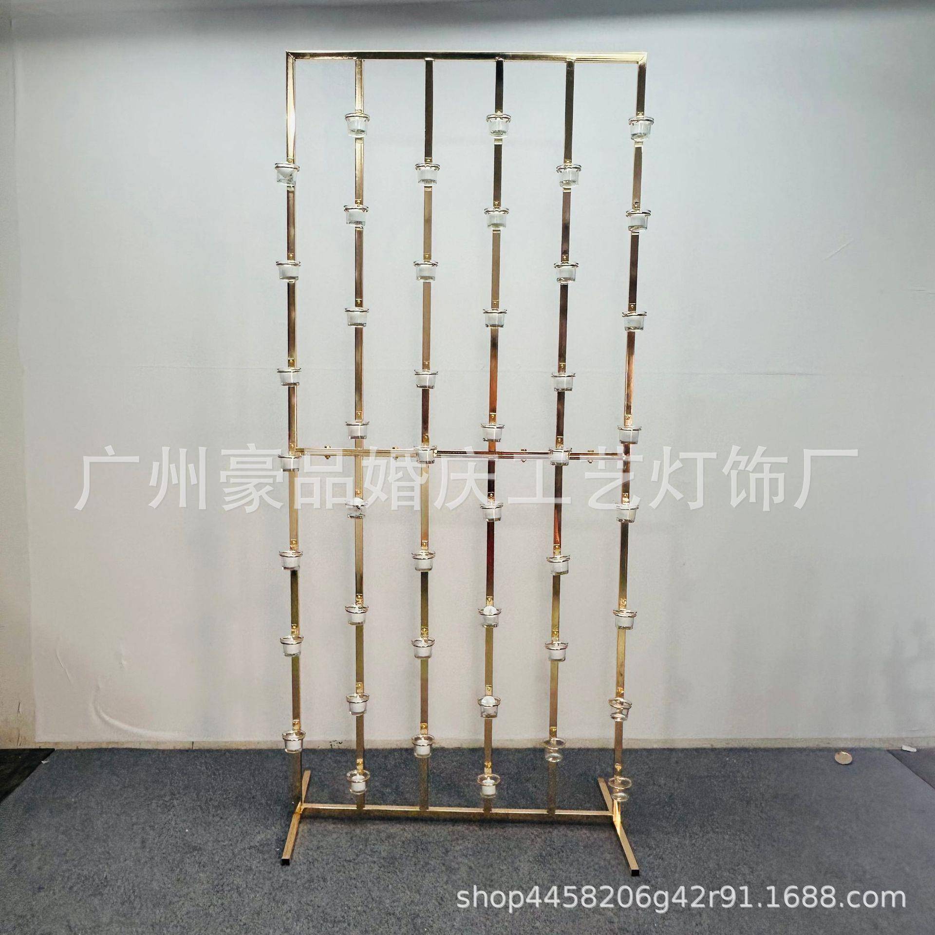 电婚道具铁庆艺镀烛台屏婚风烛台架花器礼RTIt台路引摆件