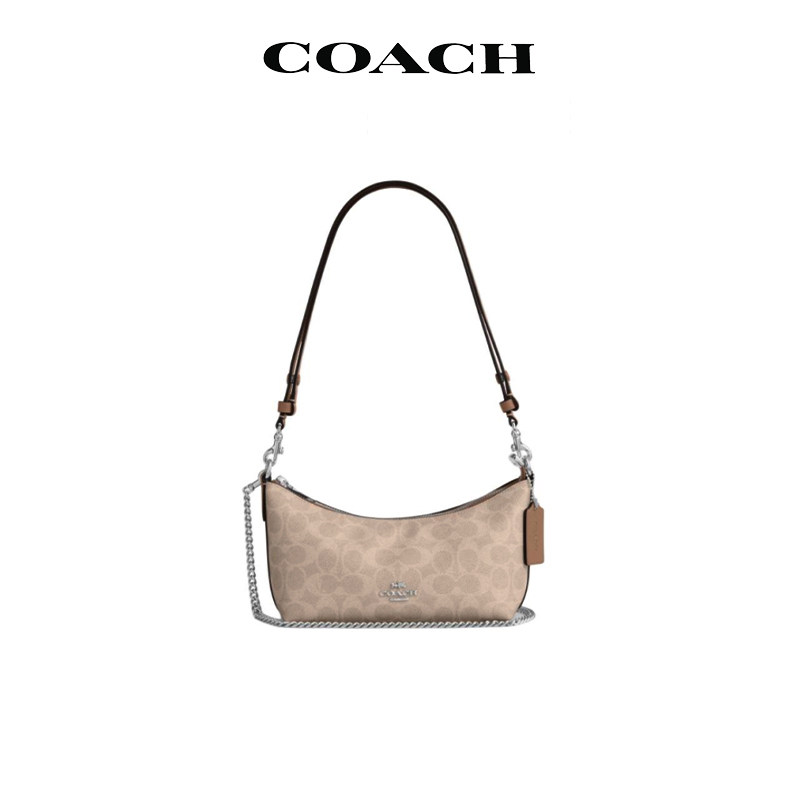 COACH/蔻驰女士饺子包CAITLIN 24拉链开合单肩斜挎链条包CEK80