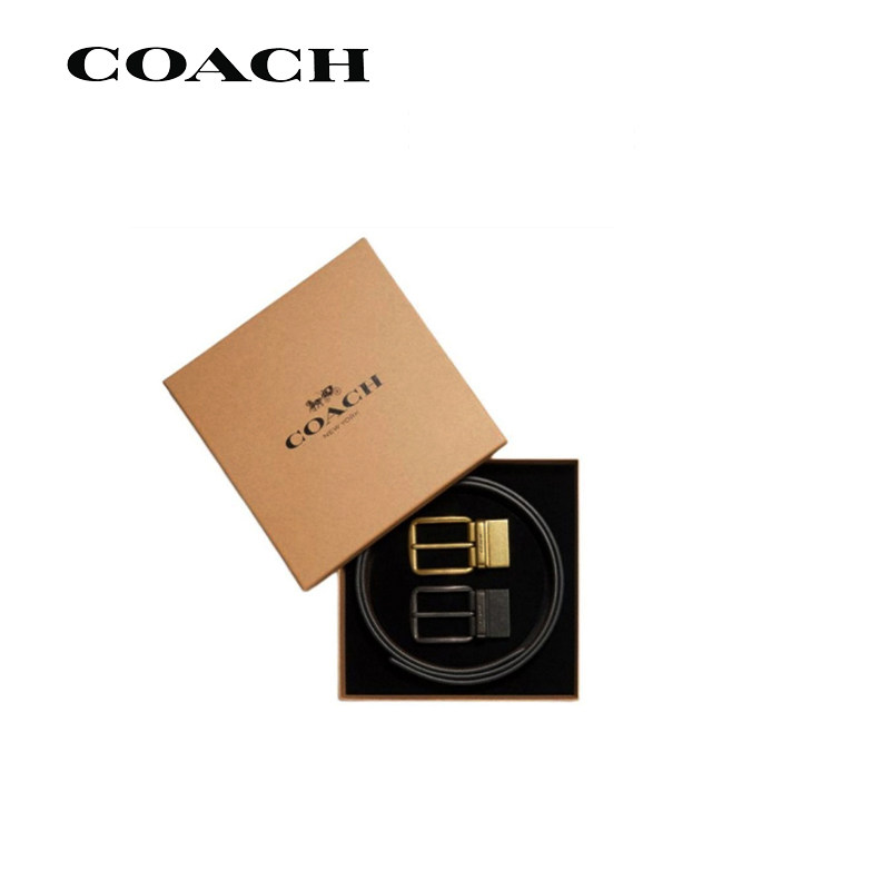 【官方正品】COACH/蔻驰男士皮带商务正装休闲裤腰带可裁剪CQ081