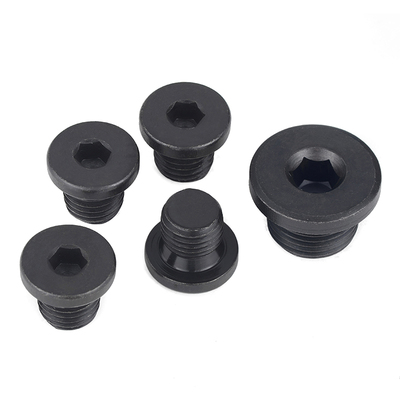 4.8级内六角带垫油塞 英制G/细牙喉塞螺塞阻流塞闷头JB1001