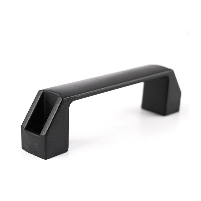 尼龙拉手黑色电箱柜门手柄孔距90/120/150/180柜子方形塑料把手
