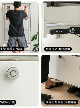 Unicafurn模块组合衣柜小户型家用卧室多功能ins简约落地挂衣柜