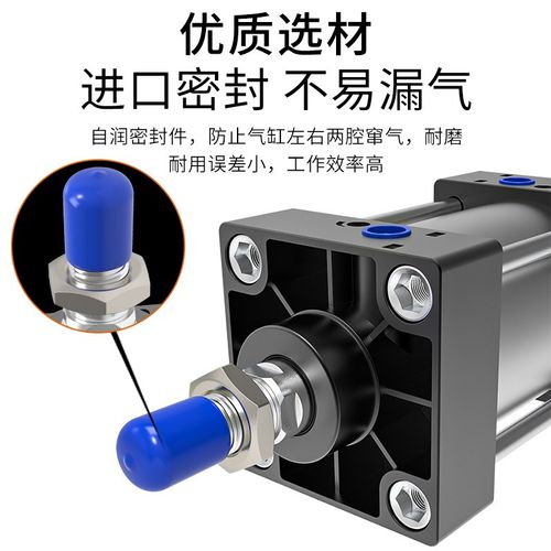 气动元件标准气缸大推力行程可调SCJ32/40/50/63/80-25/50/75/100
